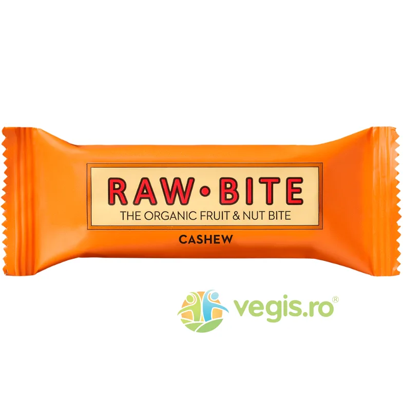 Baton Raw cu Caju fara Zahar si fara Gluten Ecologic/Bio 50g RAW BITE — preț și oferte