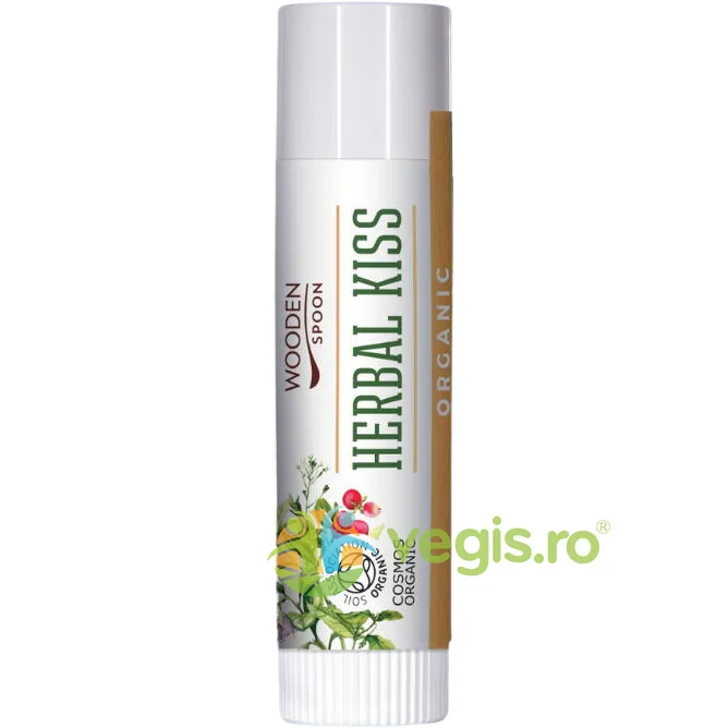 Balsam de Buze Herbal Kiss Bio 4.3ml WOODEN&nbsp;SPOON — preț și oferte