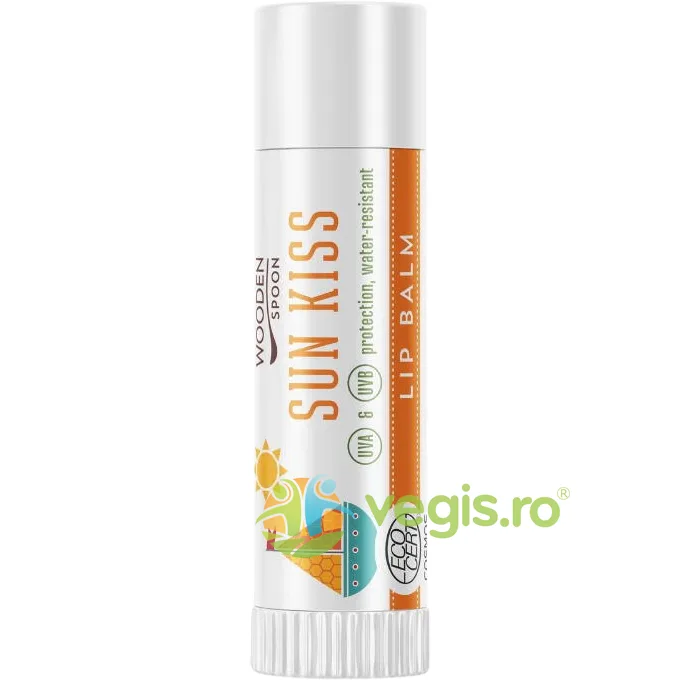 Balsam de Buze cu Protectie Solara Sun Kiss Bio 4.3ml WOODEN&nbsp;SPOON — preț și oferte