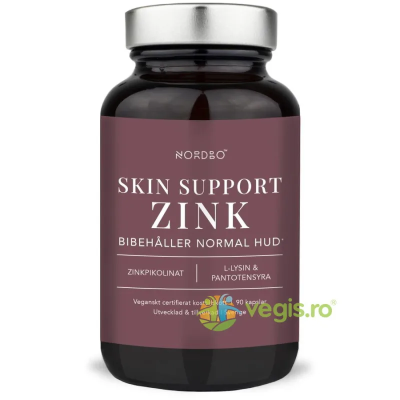 Zinc Skin Support (Suport pentru Sanatatea Pielii) 90cps NORDBO — preț și oferte
