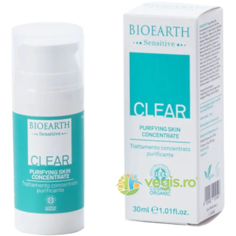 Tratament Intensiv Purificator pentru Ten cu Acnee 30ml Bioearth — preț și oferte