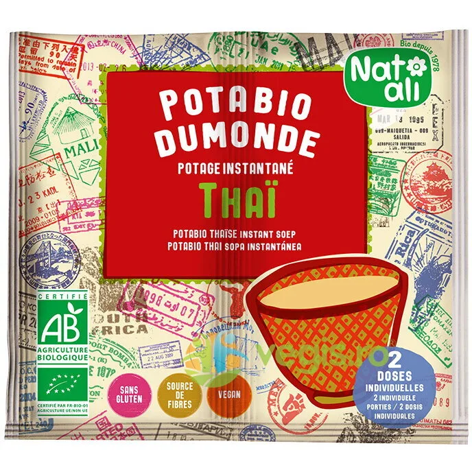 Supa Instant in Stil Thai cu Legume Ecologica/Bio 2x8.5g NAT-ALI — preț și oferte