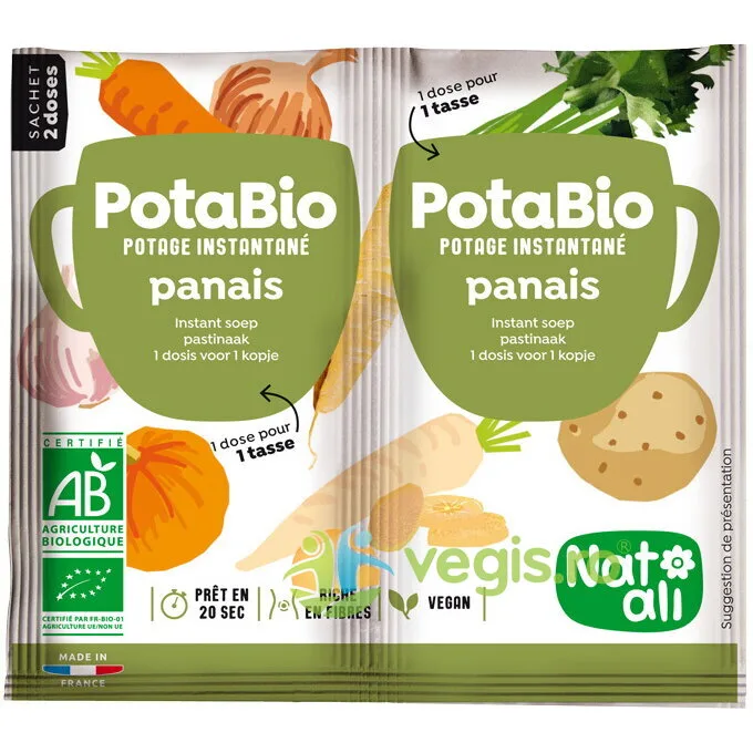 Supa Instant cu Pastarnac si Legume Ecologica/Bio 2x8.5g NAT-ALI — preț și oferte