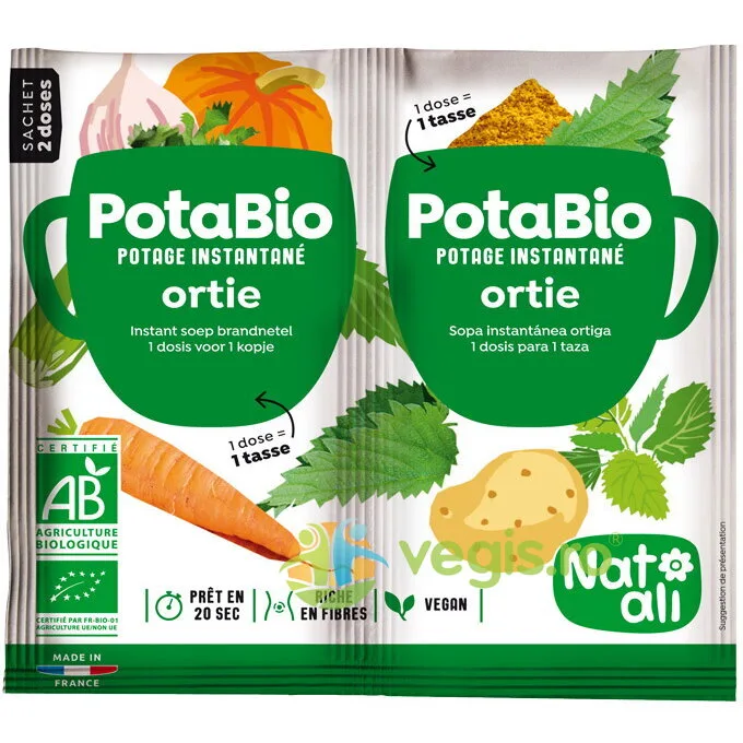 Supa Instant cu Urzica si Legume Ecologica/Bio 2x8.5g NAT-ALI — preț și oferte