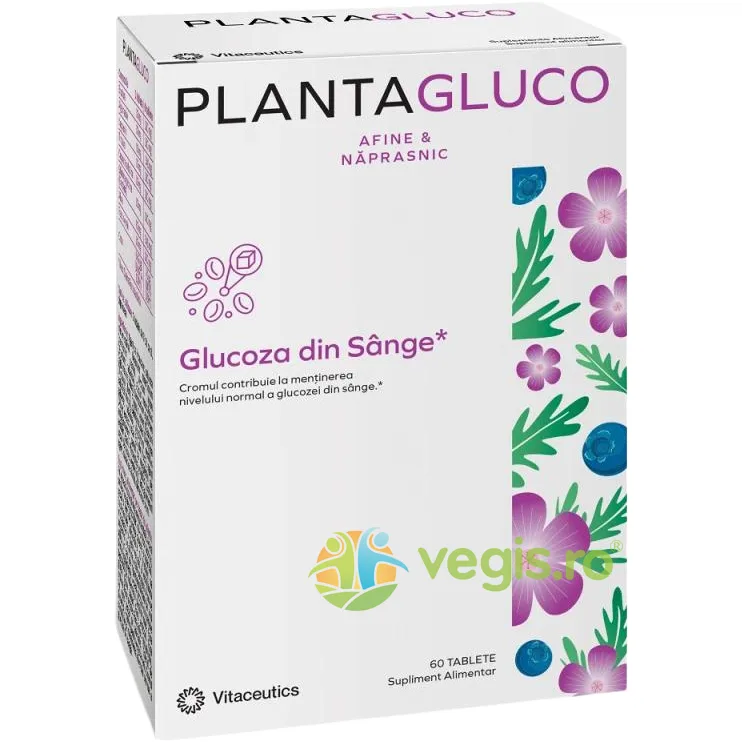 Plantagluco cu Afine si Napraznic 60cpr VITACEUTICS — preț și oferte