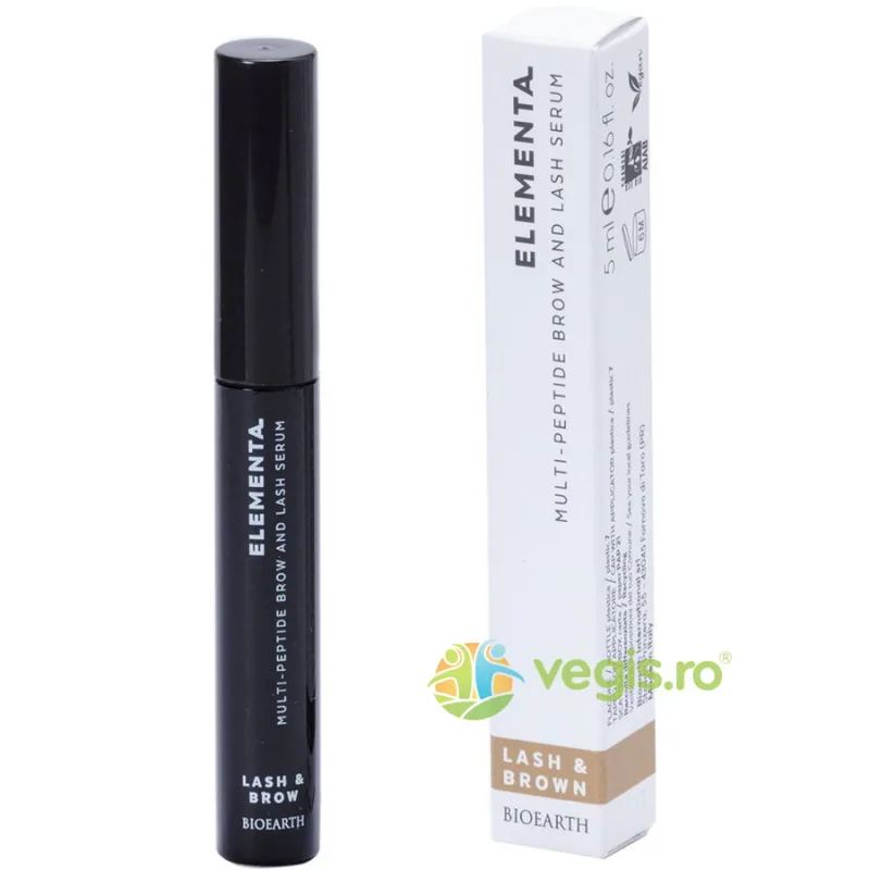 Ser pentru Gene si Sprancene cu Peptide Elementa 5ml Bioearth — preț și oferte