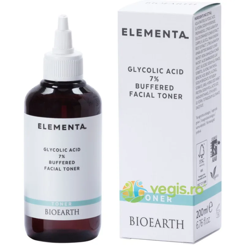 Lotiune Tonica cu Acid Glicolic 7% 200ml Bioearth — preț și oferte