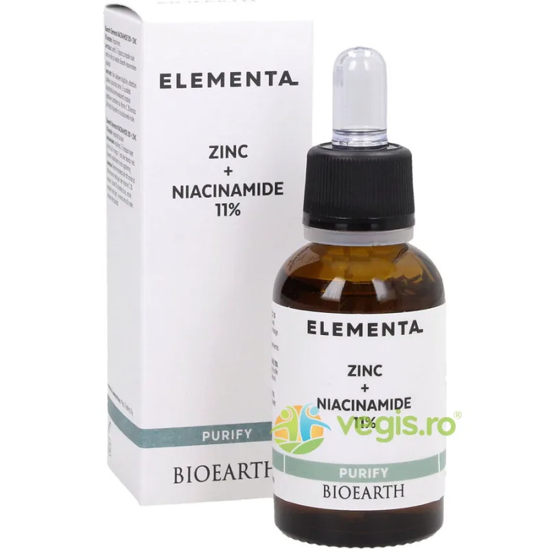 Ser de Fata cu Zinc si Niacinamida 11% Elementa 30ml Bioearth — preț și oferte