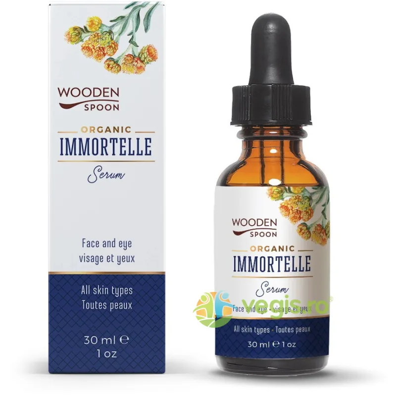 Ser Anti-Aging pentru Toate Tipurile de Ten cu Imortele Bio 30ml WOODEN&nbsp;SPOON — preț și oferte