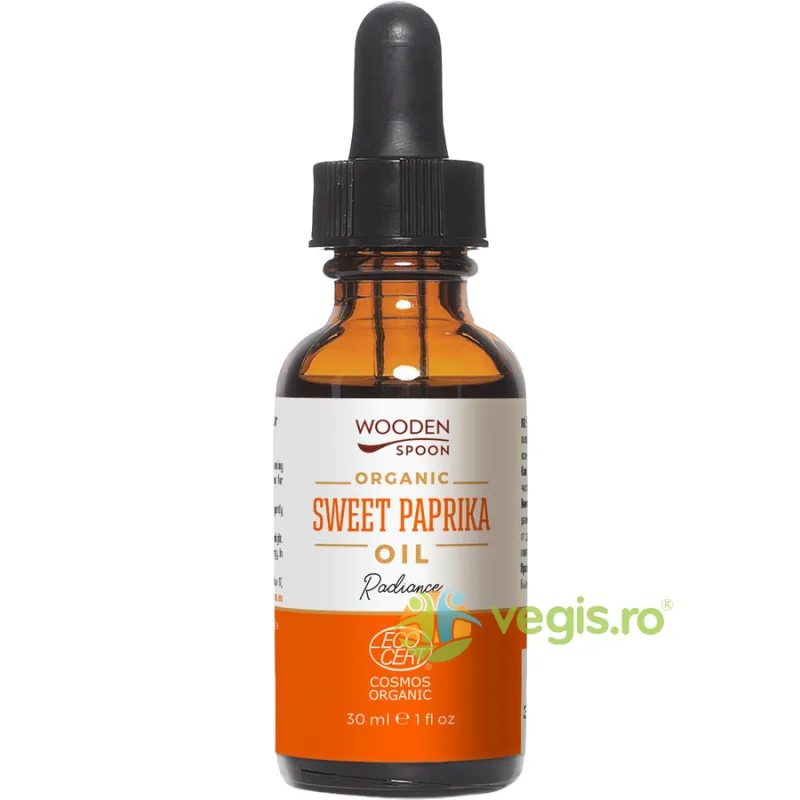 Ulei de Paprika Dulce pentru Stralucire Bio 30ml WOODEN&nbsp;SPOON — preț și oferte