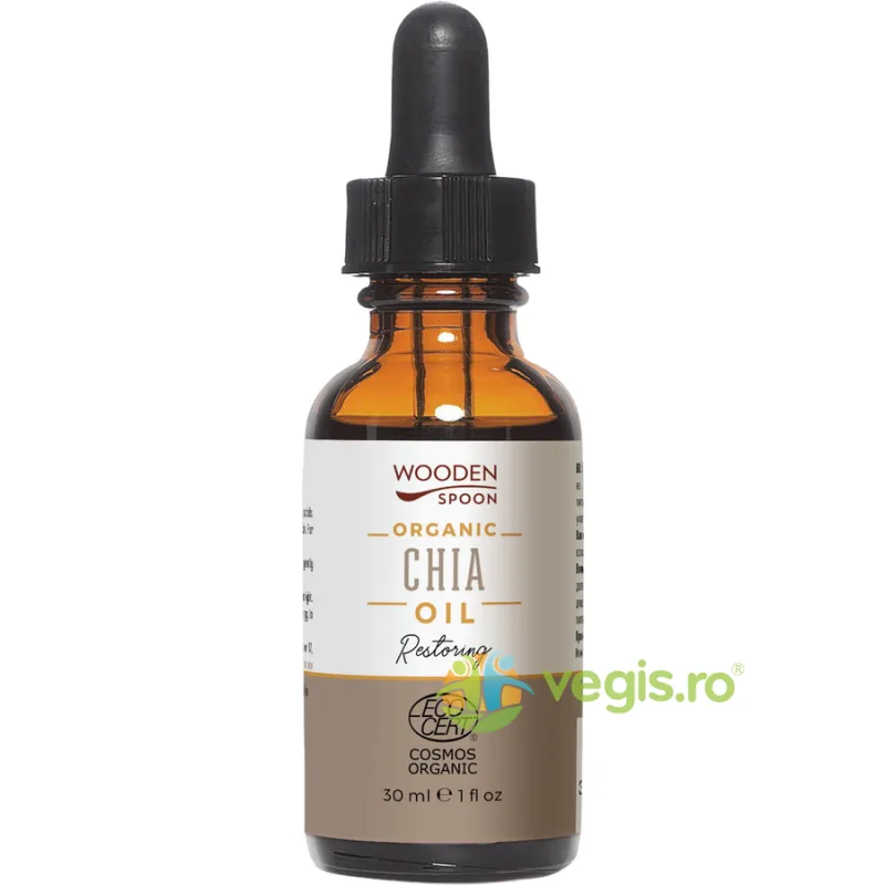 Ulei Restabilizator de Chia Bio 30ml WOODEN SPOON — preț și oferte