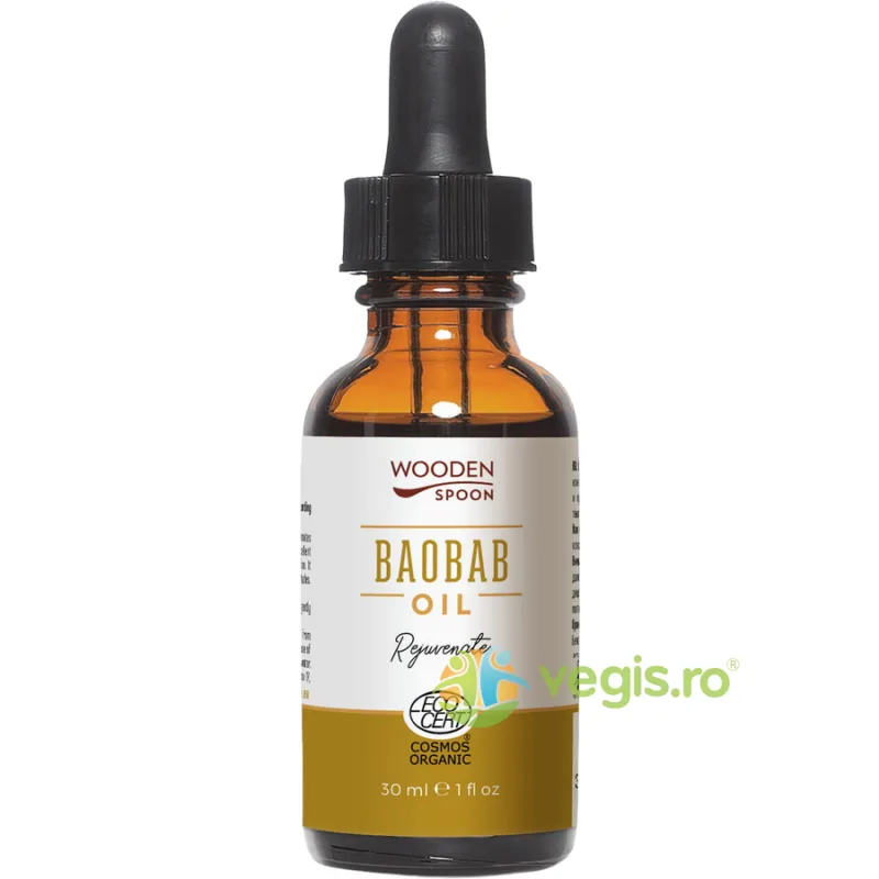 Ulei Rejuvenant de Baobab Bio 30ml WOODEN&nbsp;SPOON — preț și oferte