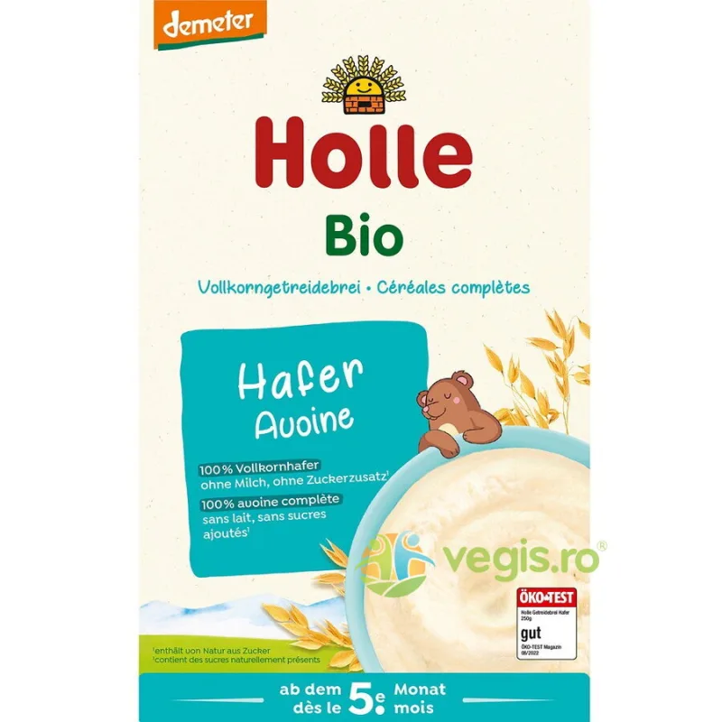 Terci din Ovaz Integral pentru Copii +5 Luni fara Zahar Ecologic/Bio 250g HOLLE — preț și oferte