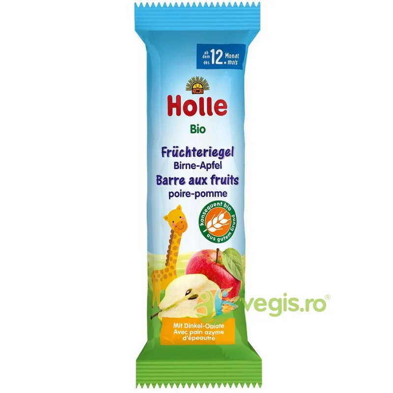 Baton cu Pere si Mere pentru Copii +12 Luni Ecologic/Bio 25g HOLLE — preț și oferte