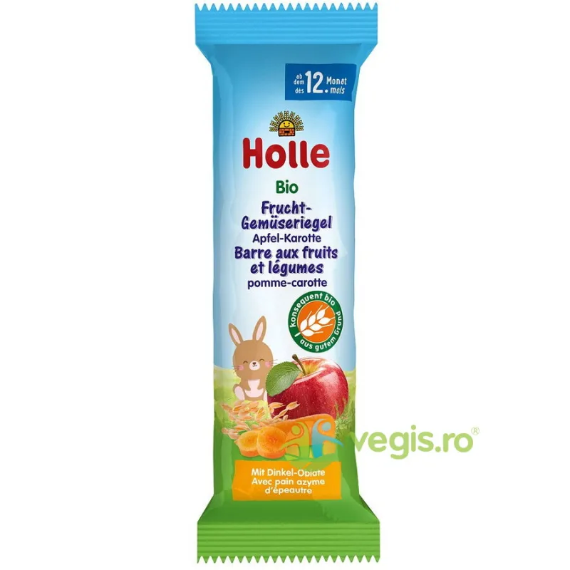 Baton cu Mere si Morcovi pentru Copii +12 Luni Ecologic/Bio 25g HOLLE — preț și oferte