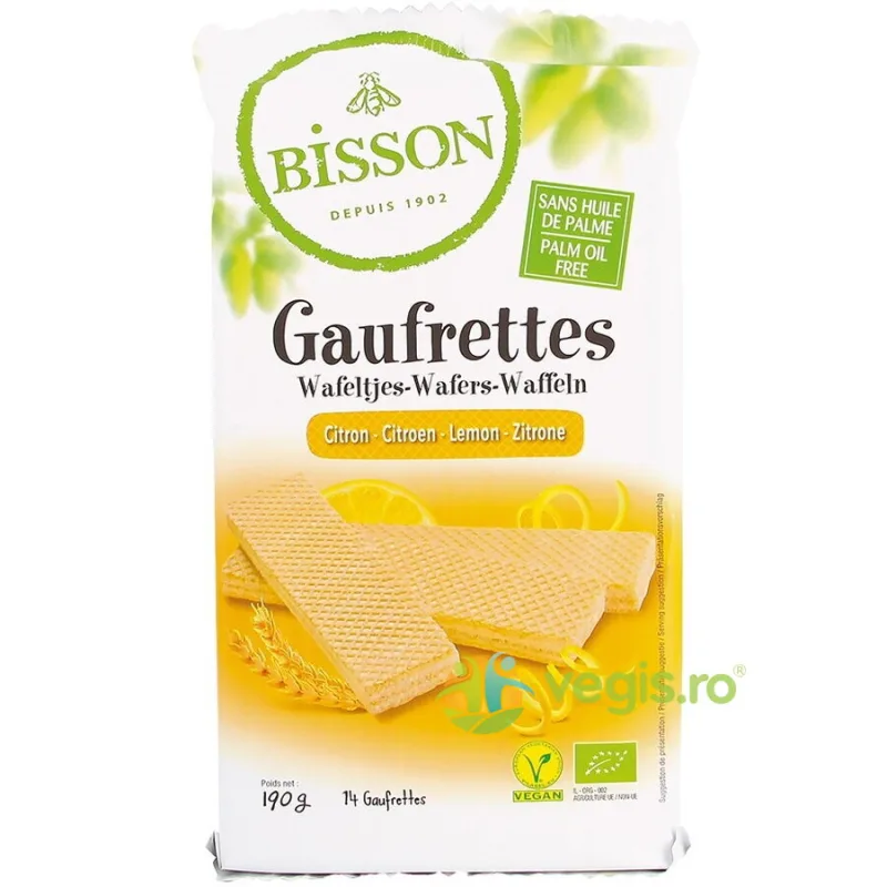 Napolitane cu Lamaie Ecologice/Bio 190g BISSON — preț și oferte
