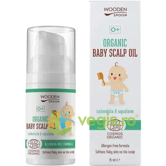 Ulei pentru Scalpul Bebelusilor Bio 15ml WOODEN SPOON — preț și oferte