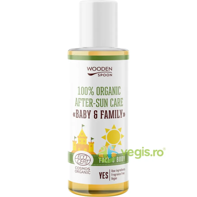 Ulei dupa Plaja pentru Bebelusi si Adulti Bio 100ml WOODEN&nbsp;SPOON — preț și oferte