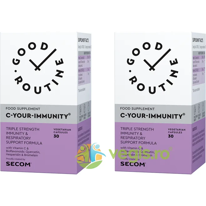 Pachet C Your Immunity 30cps vegetale + 30cps vegetale Secom, GOOD ROUTINE — preț și oferte