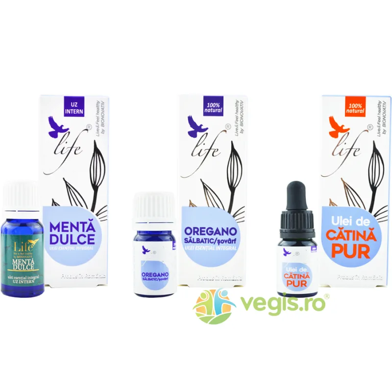 Dermatita Seboreica - Tratament uleiuri esentiale: Menta Dulce + Oregano + Ulei Pur de Catina BIONOVATIV — preț și oferte