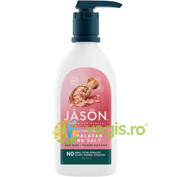 Gel de Dus si Spuma de Baie cu Sare Roz de Himalaya 887ml JASON — preț și oferte