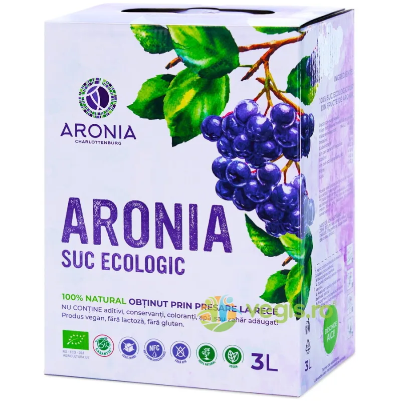 Suc de Aronia Ecologic/Bio 3L ARONIA CHARLOTTENBURG — preț și oferte