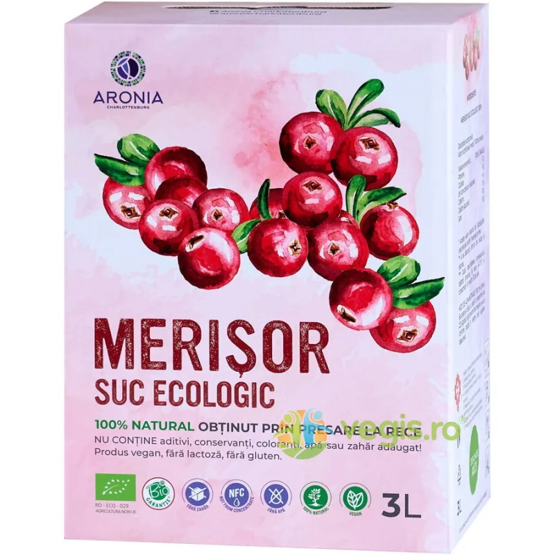 Suc de Merisor Ecologic/Bio 3L Aronia Charlottenburg — preț și oferte