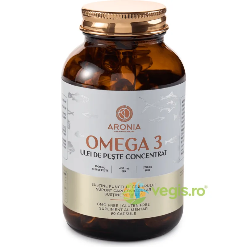 Omega3 1000mg + EPA 450mg + DHA 230mg 90cps Aronia Charlottenburg — preț și oferte