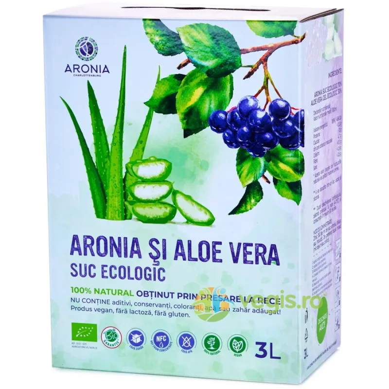 Suc de Aronia si Aloe Vera Ecologic/Bio 3L ARONIA CHARLOTTENBURG — preț și oferte