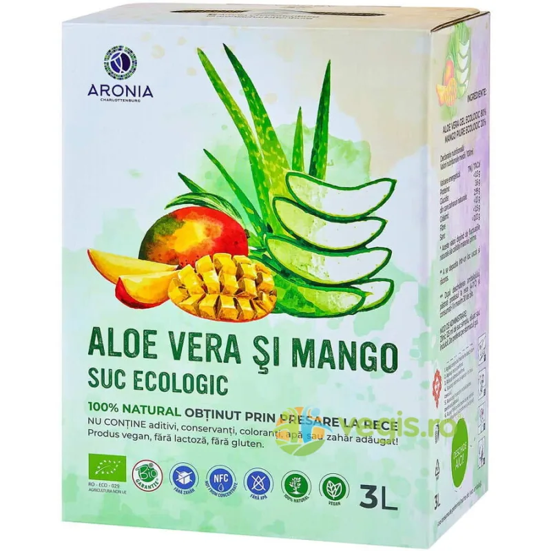 Suc de Aloe Vera si Mango Ecologic/Bio 3L ARONIA CHARLOTTENBURG — preț și oferte