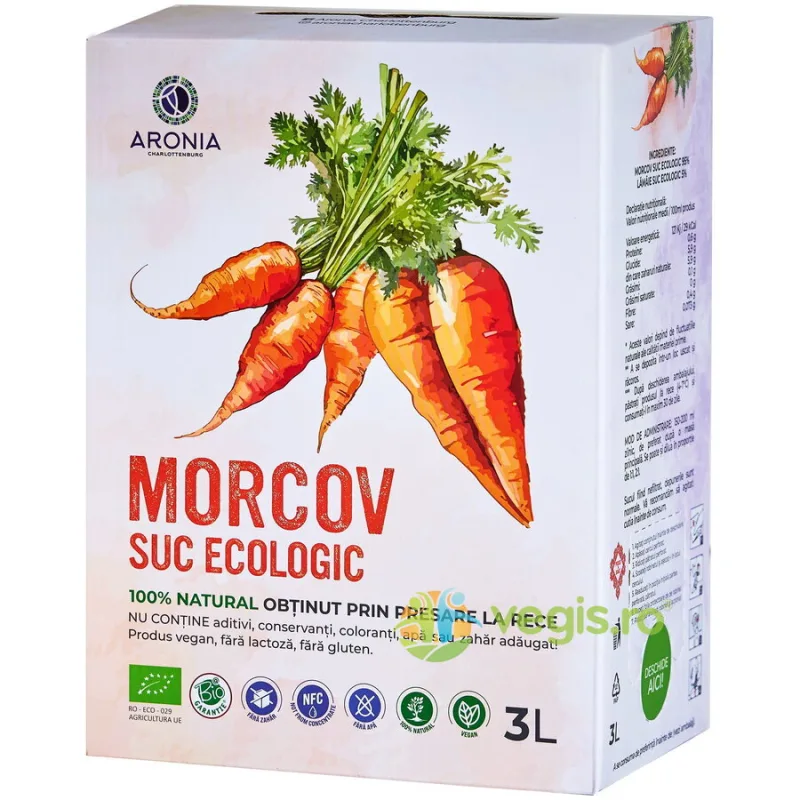 Suc de Morcovi Ecologic/Bio 3L ARONIA CHARLOTTENBURG — preț și oferte