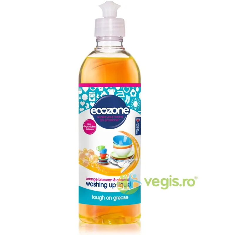 Solutie Concentrata pentru Spalat Vase cu Floare de Portocal si Nuca de Cocos 500ml ECOZONE — preț și oferte