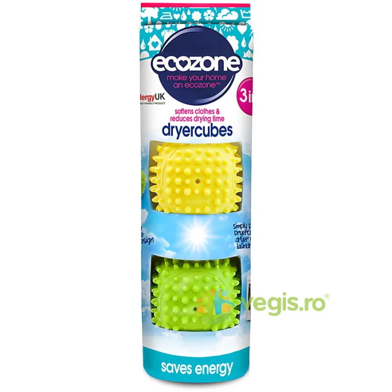 Set Cuburi 3 in 1 pentru Uscare Rapida si Catifelarea Hainelor Dryer Cubes 2buc ECOZONE — preț și oferte