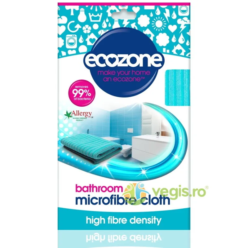 Laveta din Microfibra Naturala pentru Suprafete Baie 1buc ECOZONE — preț și oferte