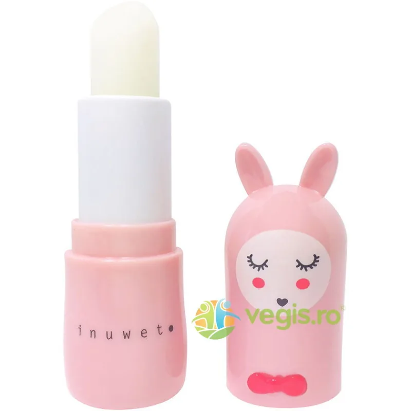 Balsam de Buze pentru Copii cu Parfum de Capsuni Bunny en Rose - Pink 3.5g INUWET — preț și oferte
