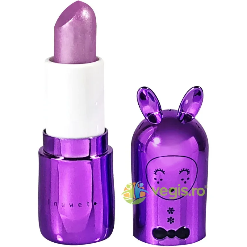 Balsam de Buze cu Sclipici pentru Copii cu Parfum de Coacaze Negre - Purple 3.5g INUWET — preț și oferte
