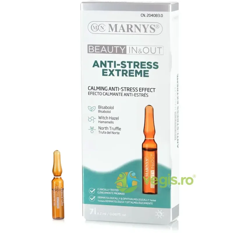 Anti-Stress Extreme cu Hamamelis, Trufe si Bisabolol pentru Calmarea Pielii Iritate 7 fiole MARNYS — preț și oferte