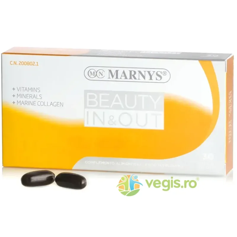 Beauty In&Out - Colagen Marin cu 18 Ingrediente Active pentru Par, Ten, Piele, Unghii 30cps moi MARNYS — preț și oferte
