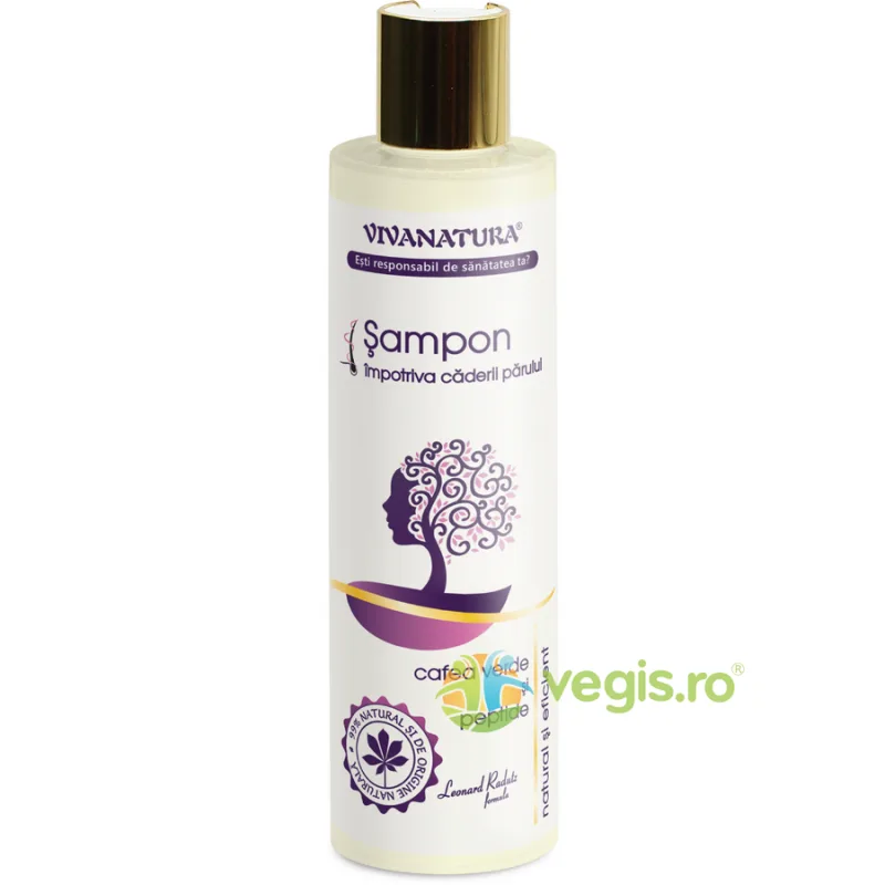 Sampon Impotriva Caderii Parului cu Cafea Verde si Peptide 250ml VIVA&nbsp;NATURA — preț și oferte