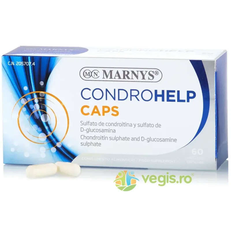 Condrohelp cu Glucozamina si Condroitina 500mg pentru Articulatii, Cartilaje, Tendoane, Ligamente 60cps MARNYS — preț și oferte