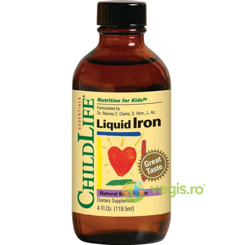 Liquid Iron 10mg(Fier lichid) 118.5ml Secom, CHILDLIFE ESSENTIALS — preț și oferte