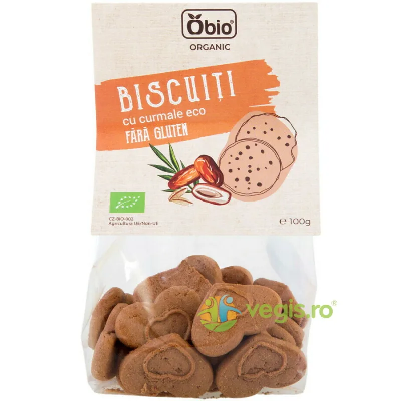 Biscuiti cu Curmale fara Gluten Ecologici/Bio 100g OBio — preț și oferte
