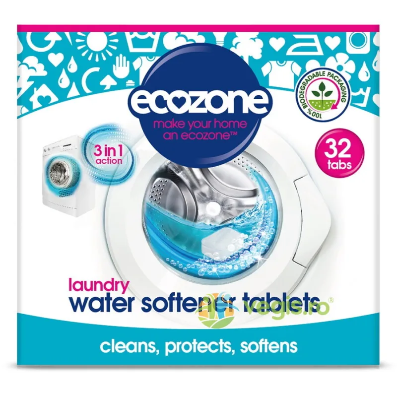 Tablete Anticalcare 3in1 pentru Masina de Spalat Rufe 32buc ECOZONE — preț și oferte