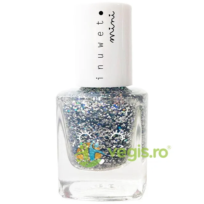Oja pe Baza de Apa pentru Copii cu Parfum de Vanilie - Glitter Silver Dreamer 5ml INUWET — preț și oferte