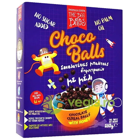 Bilute de Cereale cu Ciocolata, Miere si Stevia 250g THE BEE BROS — preț și oferte