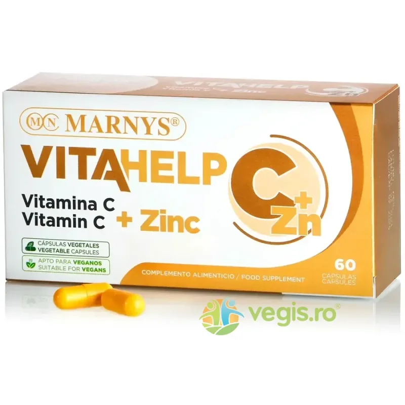 Vitamina C + Zinc 500mg 60cps MARNYS — preț și oferte