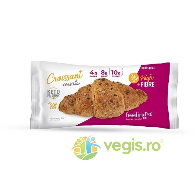 Croissant cu Cereale Bogat in Fibre 50g FEELINGOK — preț și oferte