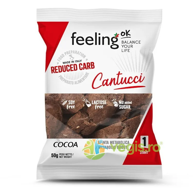 Biscuiti Cantucci cu Cacao 50g FEELINGOK — preț și oferte
