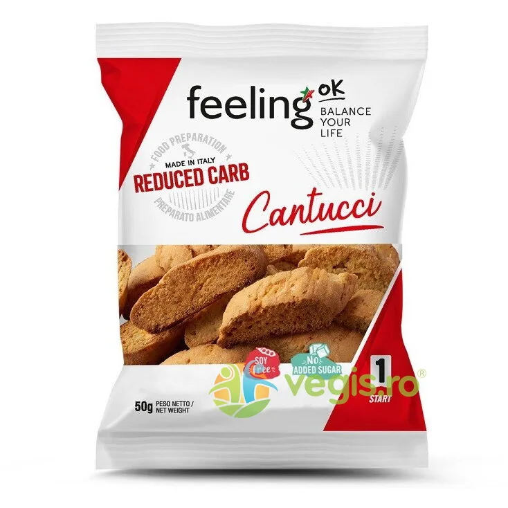 Biscuiti Cantucci cu Migdale 50g FEELINGOK — preț și oferte