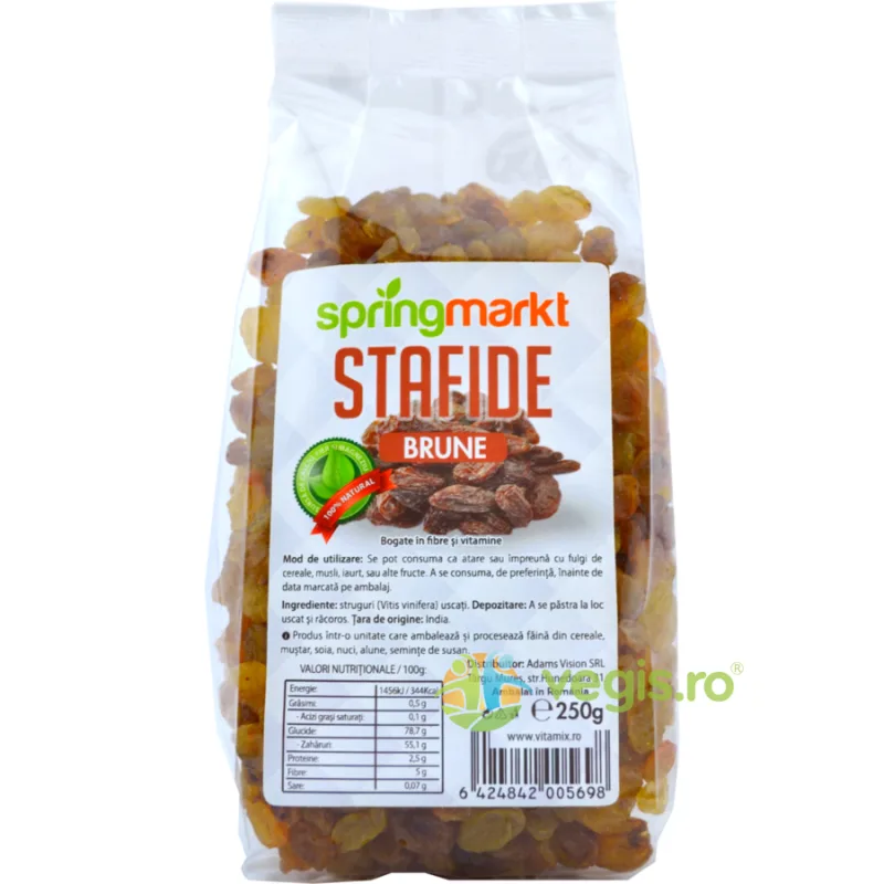 Stafide Brune 250g springmarkt — preț și oferte